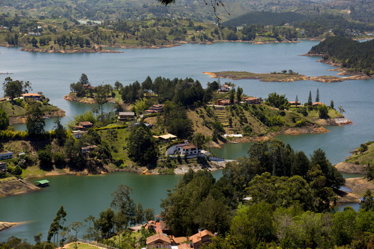 Guatape, Colombia, South America - Panoramic view of the landscape