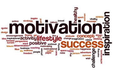 Motivation word cloud concept