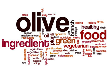 Olive word cloud concept