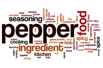Pepper word cloud concept
