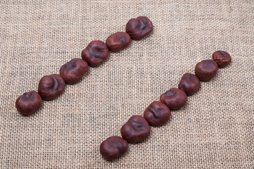 A rectangle of chestnut trees