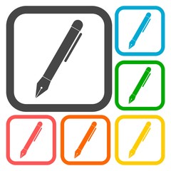 Obraz premium Pen icons set 