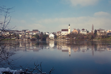 Obraz premium Winter in Rheinfelden am Rhein