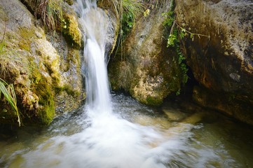 Waterfall in the river,Catalunya.Spain
