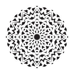 Mandala. Ethnic decorative elements. Hand drawn background. Islam, Arabic, Indian, ottoman motifs.