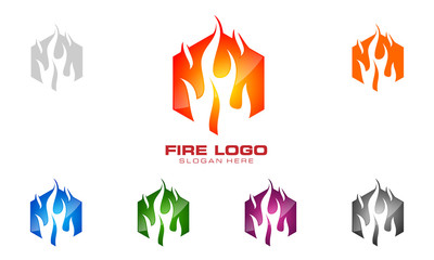 fire, flame, burn, vector logo design