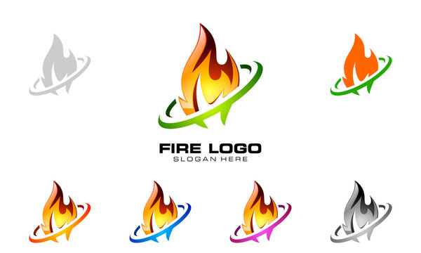 fire, flame, burn, vector logo design
