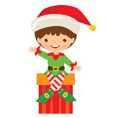 Christmas elf vector illustration
