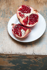 pomegranate on the table