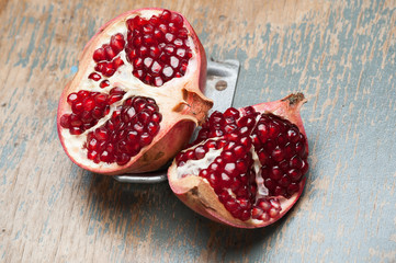pomegranate on the table