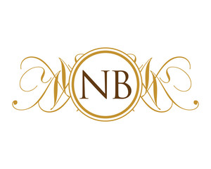 NB Luxury Ornament initial Logo