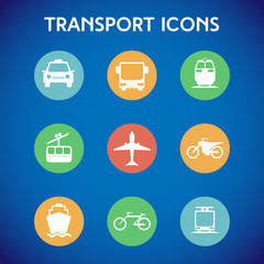 Transportation Big Colorful Icon Set