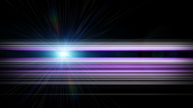 Futuristic video animation with color changing stripe object and light in motion - loop HD 1080p