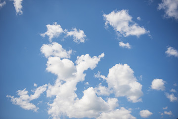 Nice blue sky with mountain background.