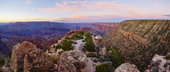 Grand Canyon Panorama,  Sonnenuntergang, Navajo Point 10
