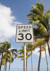 speed limit on the palm beach, Florida