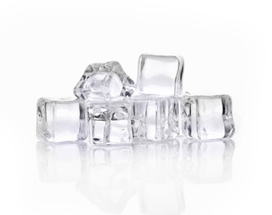 Ice cubes  on whited background