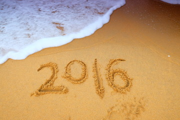 2016 at the beach sand