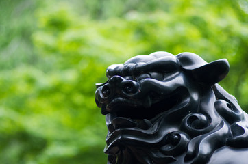 Guardian lion-dog at Shinto shrine,Katsushika(area),tokyo(prefectures)tourism of Japan