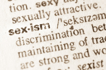 Dictionary definition of word sexism