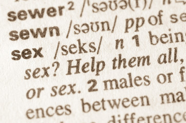 Dictionary definition of word sex