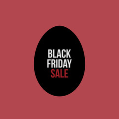 Black Friday Sale Text on Egg Label