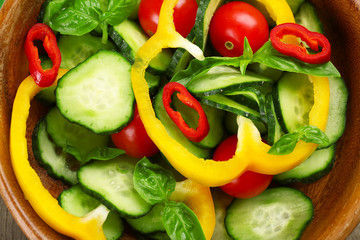 Vegetable salad background