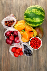 Fruits and vegetables on table