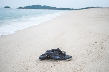 shoes on the beach