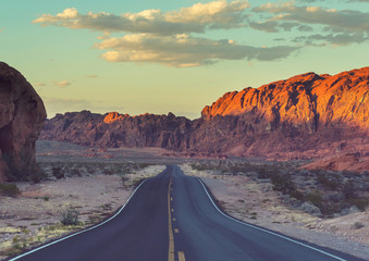 Fototapeta premium Road in prairie