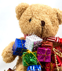 Gift box with teddy bear
