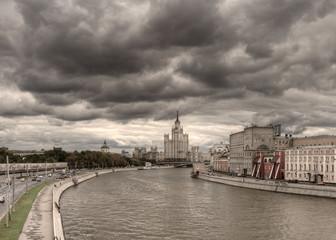Fototapeta na wymiar panoramic photo of the center of Moscow.