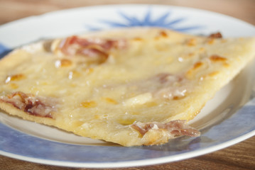 slice of homemade pizza