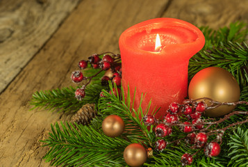 Weihnachtskarte Kerze