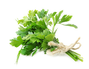 Fresh parsley isolated on white