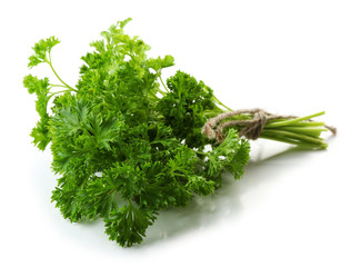 Fresh parsley isolated on white