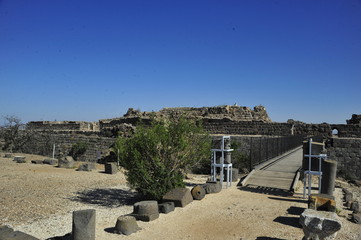 The brige into Belvoir Fortress (Kokhav HaYarden), Israel