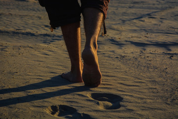 walking on sand