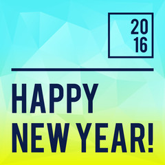 Square New Year design with gradient triangle background