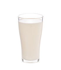 glass of milk isolated on white background