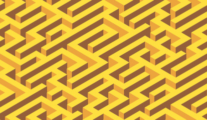 The maze, yeloow labyrinth - endless