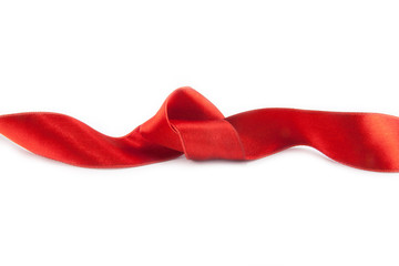 Red ribbon bookmark isolated