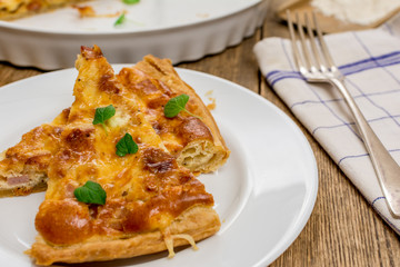 Traditional french quiche