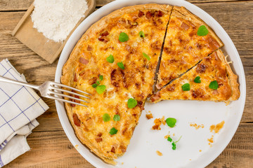 Traditional french quiche