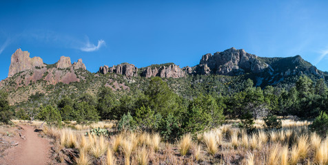 valley in the base of chisos mountains at the big bend national park