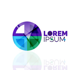 Obraz premium Logo, abstract geometric business icon