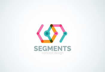 Vector outline minimal abstract geometric logo