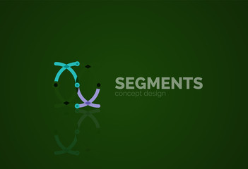 Vector outline minimal abstract geometric logo