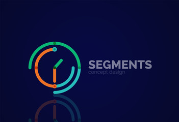 Vector outline minimal abstract geometric logo