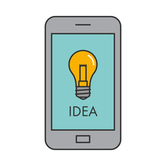 Vector line art smartphone idea
